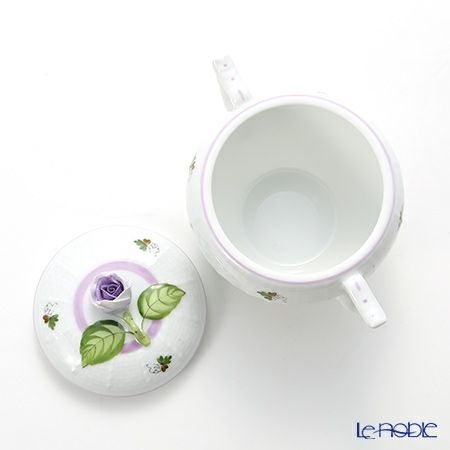 ヘレンド ウィーンのバラ ライラック 00472-0-09 シュガーポット ローズ 200ml