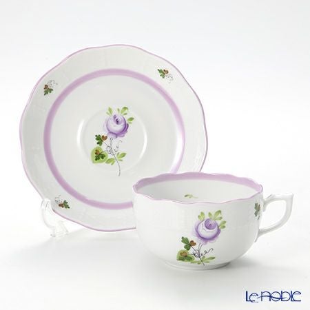 ヘレンド (HEREND) ウィーンのバラ ライラック 00724-0-00 ティーカップ＆ソーサー 200ml