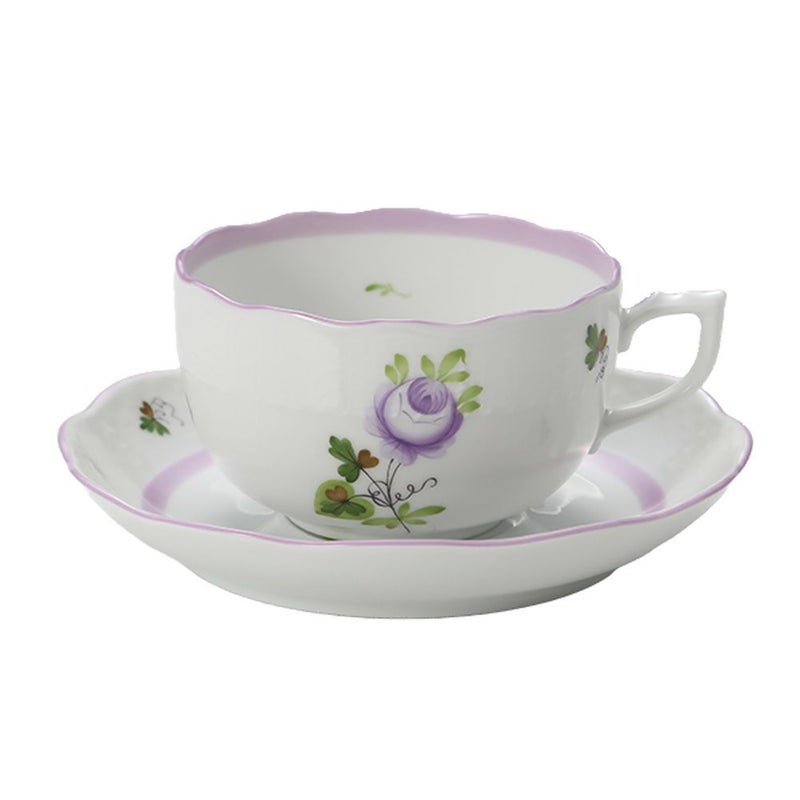 ヘレンド (HEREND) ウィーンのバラ ライラック 00724-0-00 ティーカップ＆ソーサー 200ml