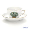 ヘレンド マリンライフ MEVHS2 20730-0-00 ティーカップ＆ソーサー（兼用） 200ml シェル／グリーン