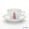 ヘレンド マリンライフ MEVHS4 20730-0-00 ティーカップ＆ソーサー（兼用） 200ml シーホース／ピンク