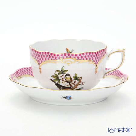 ヘレンド (HEREND) ロスチャイルドバード ピンクスケール ROEP-2 00724-0-00 ティーカップ＆ソーサー 200ml