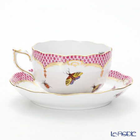 ヘレンド (HEREND) ロスチャイルドバード ピンクスケール ROEP-2 00724-0-00 ティーカップ＆ソーサー 200ml