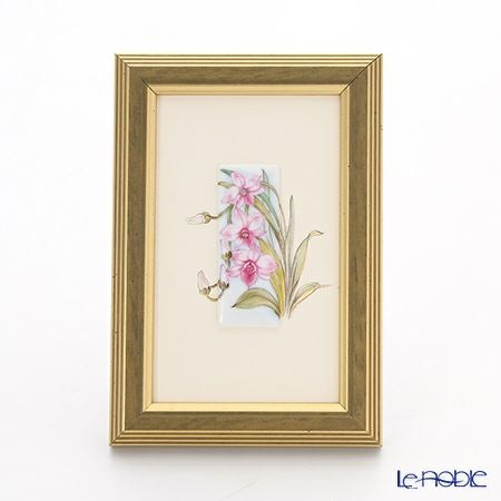 ヘレンド MID-12 08191-0-00 陶板（スイセン） ピンク 6.5×2.5cm