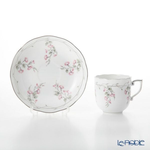 ヘレンド モーニンググローリー ピンクプラチナ 20707-0-00 モカカップ＆ソーサー 150ml