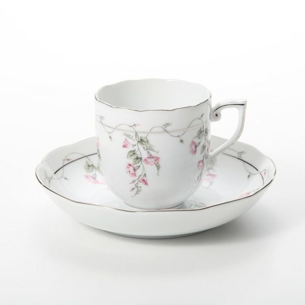 ヘレンド モーニンググローリー ピンクプラチナ 20707-0-00 モカカップ＆ソーサー 150ml