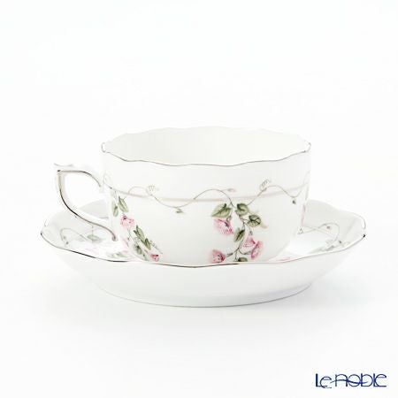 ヘレンド (HEREND) モーニンググローリー ピンクプラチナ 20724-0-00 ティーカップ＆ソーサー 200ml