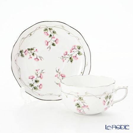 ヘレンド (HEREND) モーニンググローリー ピンクプラチナ 20724-0-00 ティーカップ＆ソーサー 200ml