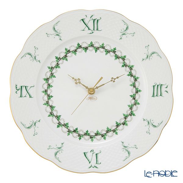 ヘレンド パセリグリーン PE 00527-0-47 ウォールクロック 28.5cm