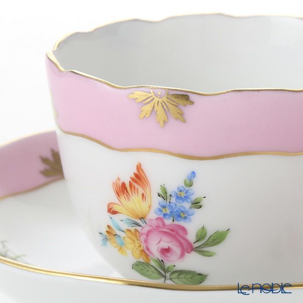 ヘレンド (HEREND) ローズチューリップ ピンク RTFP 20711-0-00 モカカップ＆ソーサー 100ml