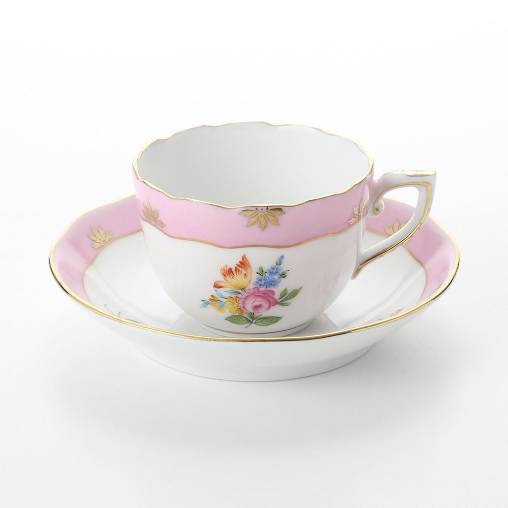 ヘレンド (HEREND) ローズチューリップ ピンク RTFP 20711-0-00 モカカップ＆ソーサー 100ml