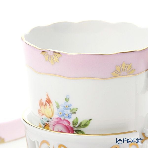 ヘレンド (HEREND) ローズチューリップピンク RTFP チョコレートカップ＆ソーサー 00713-0-00