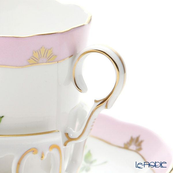 ヘレンド (HEREND) ローズチューリップピンク RTFP チョコレートカップ＆ソーサー 00713-0-00