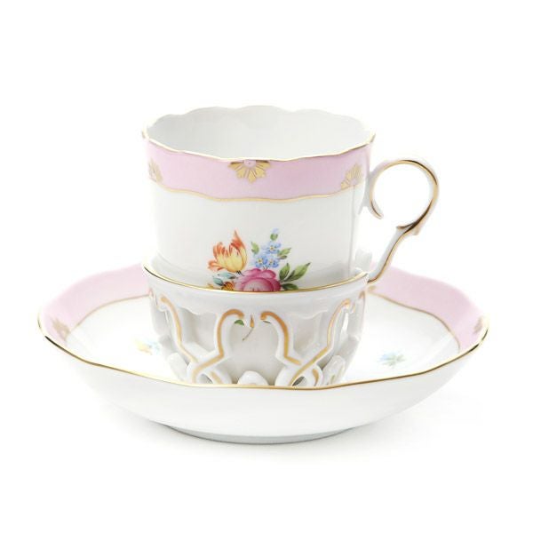ヘレンド (HEREND) ローズチューリップピンク RTFP チョコレートカップ＆ソーサー 00713-0-00