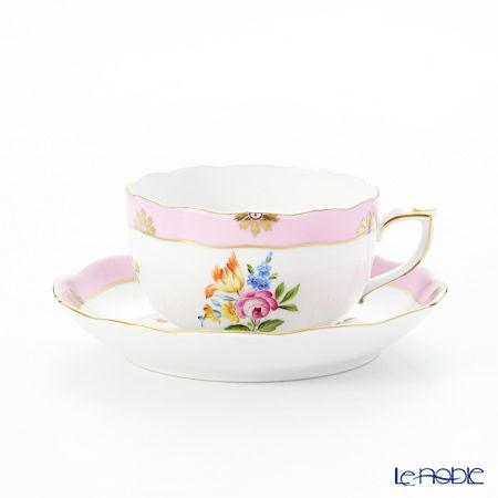 ヘレンド (HEREND) ローズチューリップ ピンク RTFP 20724-0-00 ティーカップ＆ソーサー 200ml