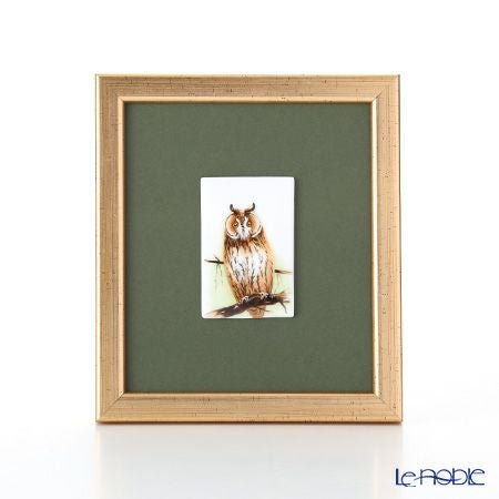 ヘレンド MID-37 08198-0-00 陶板 フクロウ（ブラウン）