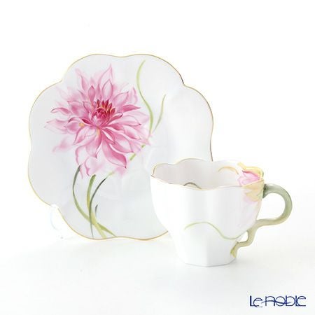 ヘレンド ダリア DAHLIA1 04740-0-00 ティーカップ＆ソーサー 200ml（ピンク）