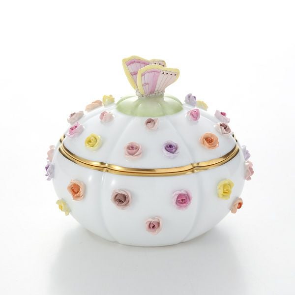 ヘレンド C 06266-0-17 ローズボンボン入れ 蝶（多彩）