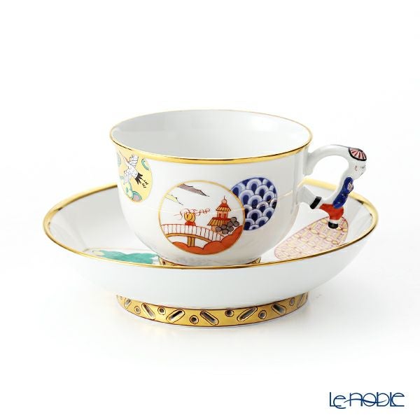 ヘレンド (HEREND) シノワズリ（中国趣味）昔話 CON 03364-0-21 マンダリン ラージカップ＆ソーサー