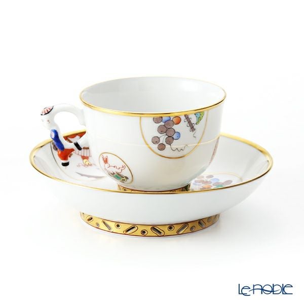 ヘレンド (HEREND) シノワズリ（中国趣味）昔話 CON 03364-0-21 マンダリン ラージカップ＆ソーサー