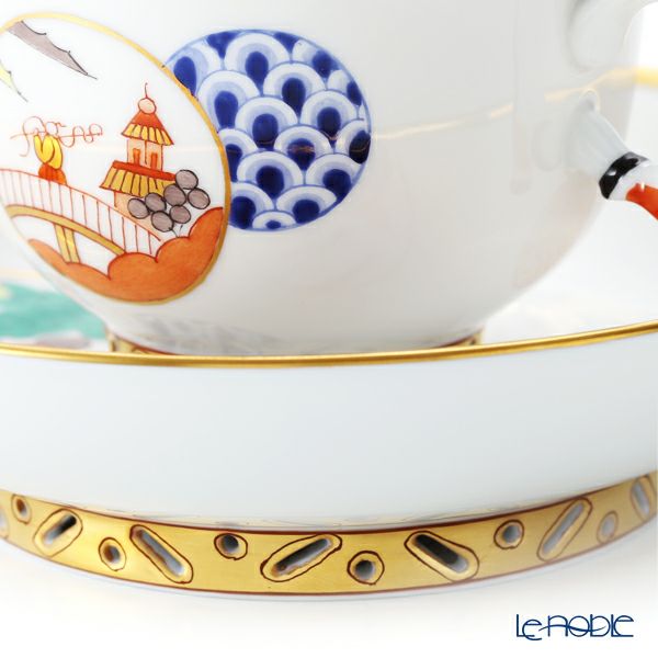 ヘレンド (HEREND) シノワズリ（中国趣味）昔話 CON 03364-0-21 マンダリン ラージカップ＆ソーサー