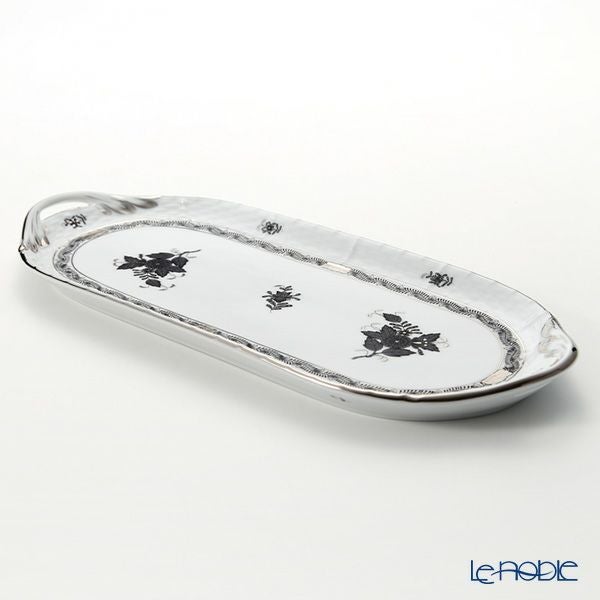 ヘレンド アポニーブラックプラチナ 00436-0-00 サンドイッチトレイ 36cm