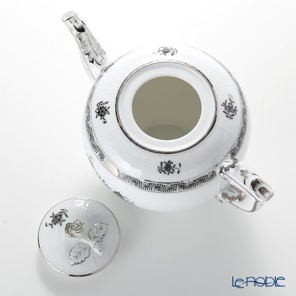 ヘレンド アポニーブラックプラチナ 00606-0-09 ティーポット ローズ 800ml