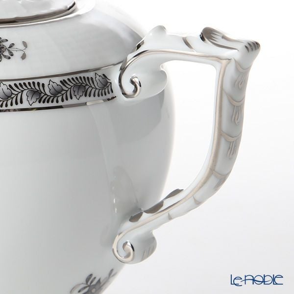 ヘレンド アポニーブラックプラチナ 00606-0-09 ティーポット ローズ 800ml