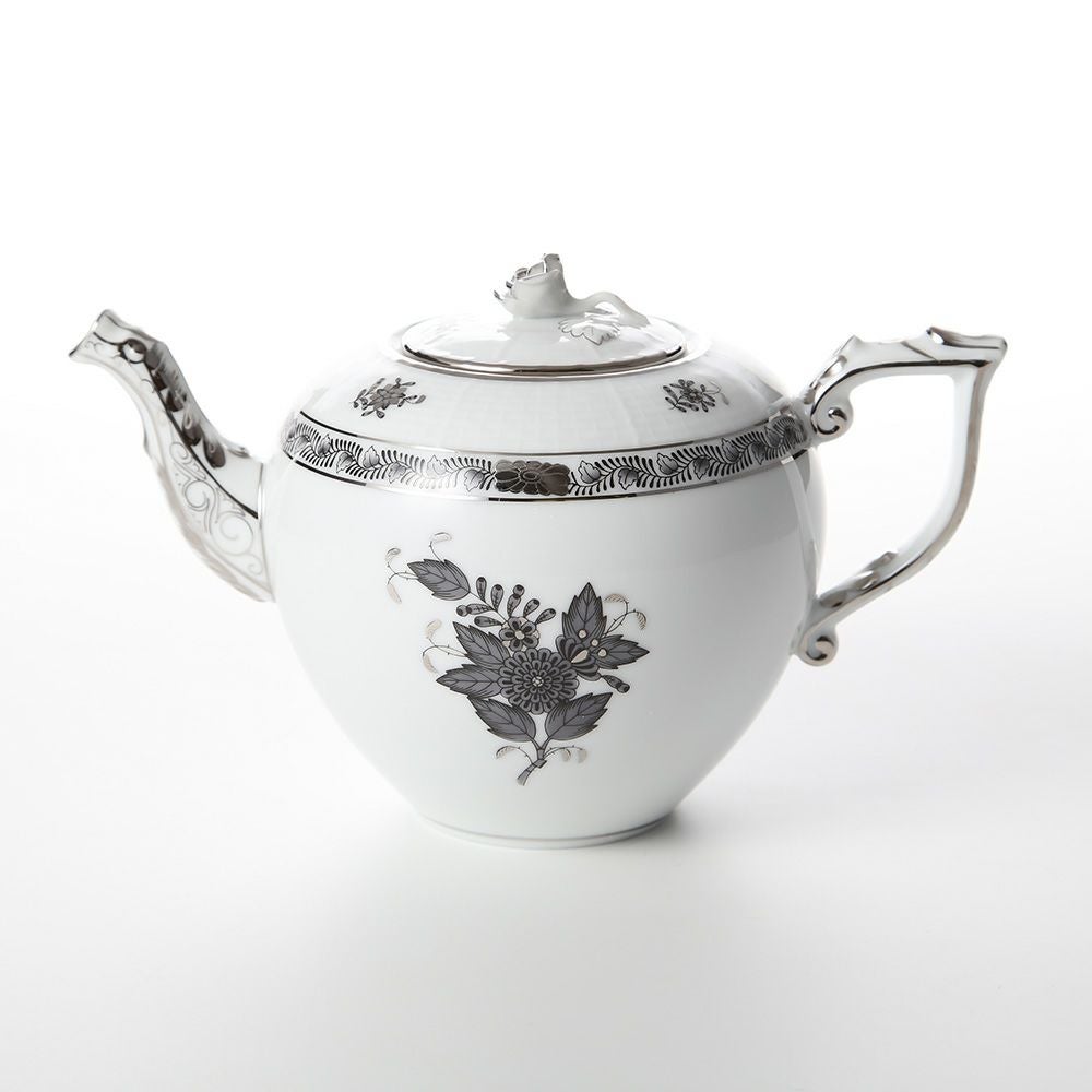 ヘレンド アポニーブラックプラチナ 00606-0-09 ティーポット ローズ 800ml