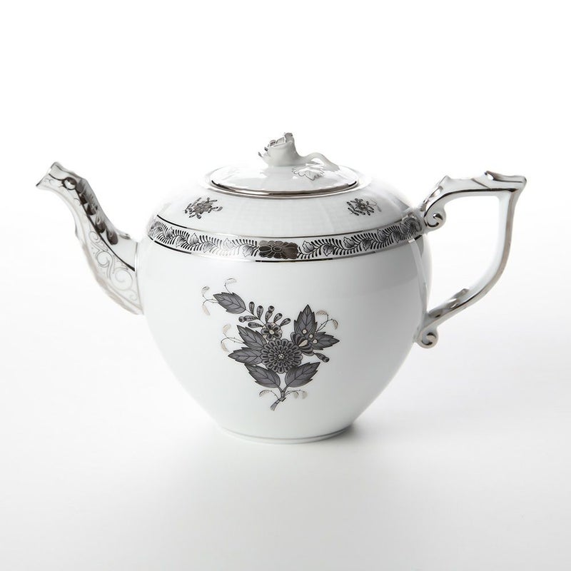 ヘレンド アポニーブラックプラチナ 00606-0-09 ティーポット ローズ 800ml