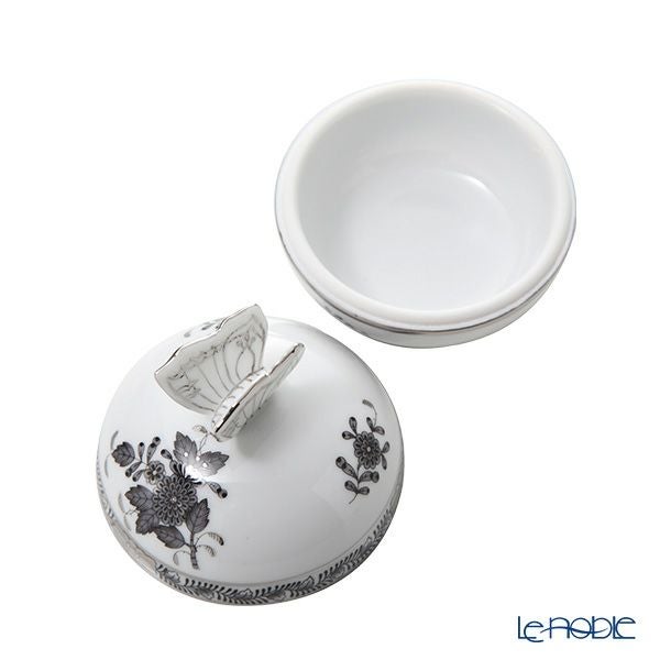 ヘレンド (HEREND) アポニーブラックプラチナ ANG-PT ボンボン入れ／小物入れ 蝶 8cm 06033-0-17