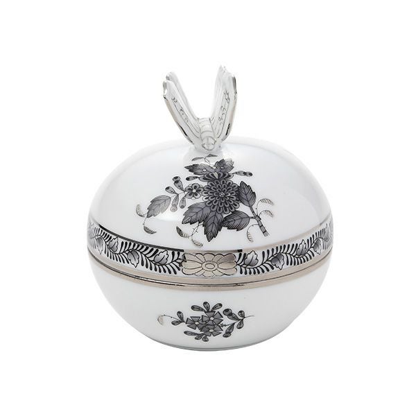 ヘレンド (HEREND) アポニーブラックプラチナ ANG-PT ボンボン入れ／小物入れ 蝶 8cm 06033-0-17