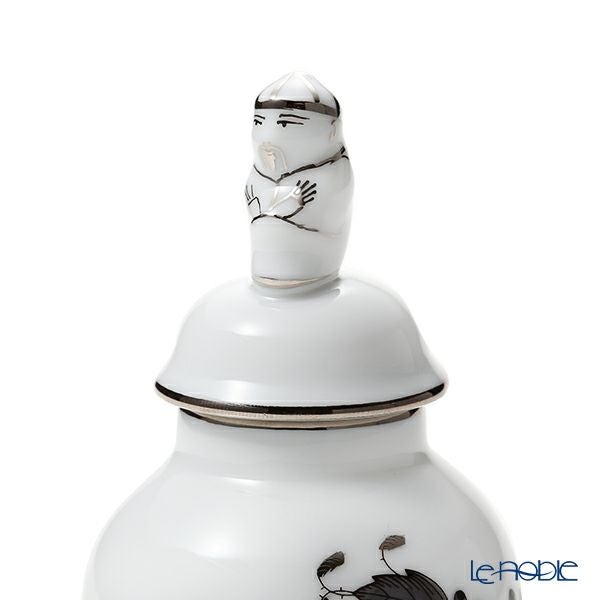 ヘレンド アポニーブラック プラチナ ANG-PT ミニベース蓋付（マンダリン） 9cm 06574-0-21