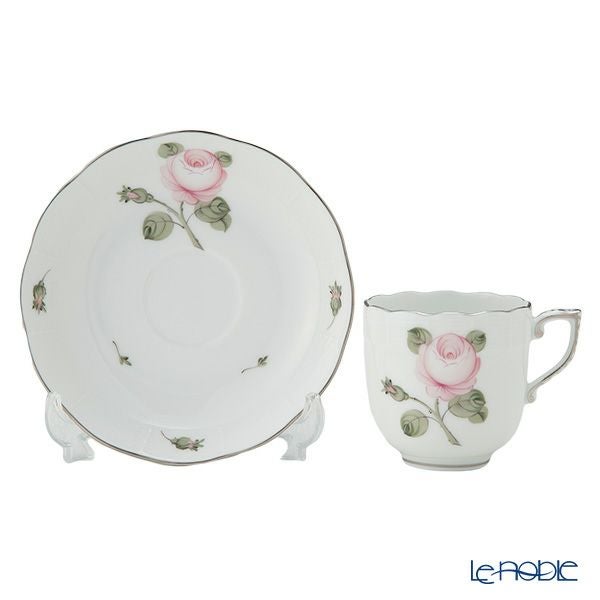 ヘレンド ウィーンのバラ プラチナ VGR-PT モカカップ＆ソーサー 150ml 00707-0-00