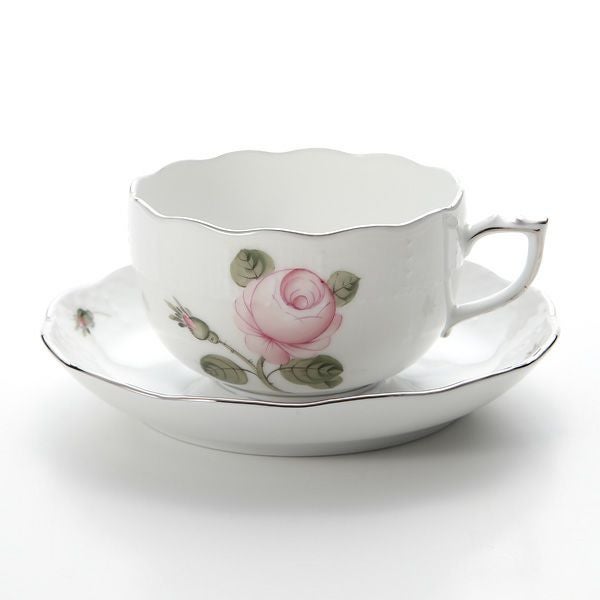 ヘレンド (HEREND) ウィーンのバラ プラチナ VGR-PT 00724-0-00 ティーカップ＆ソーサー 200ml