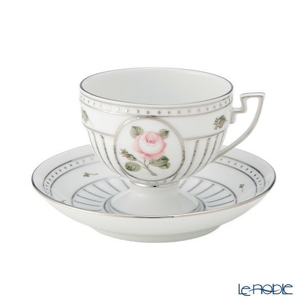 ヘレンド ウィーンのバラ プラチナ VGR-PT ティーカップ＆ソーサー 04459-0-00