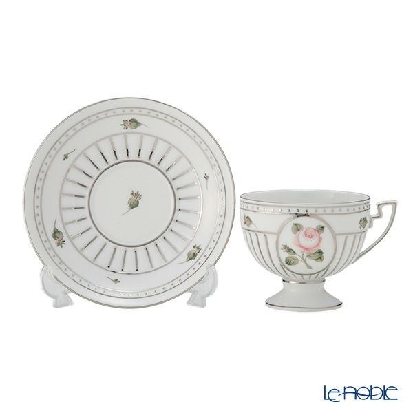 ヘレンド ウィーンのバラ プラチナ VGR-PT ティーカップ＆ソーサー 04459-0-00