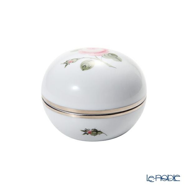 ヘレンド ウィーンのバラ プラチナ VGR-PT ラウンドボックス 8cm 06033-0-00