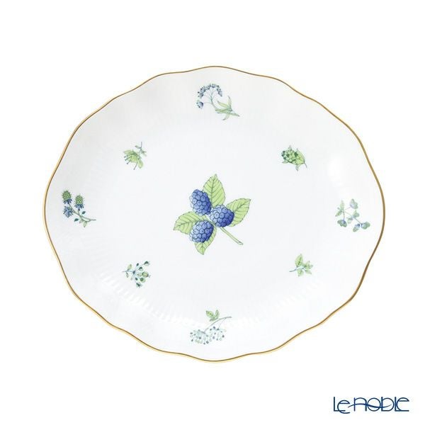 ヘレンド ハーブガーデン（イングレース） オーバルディッシュ 20cm