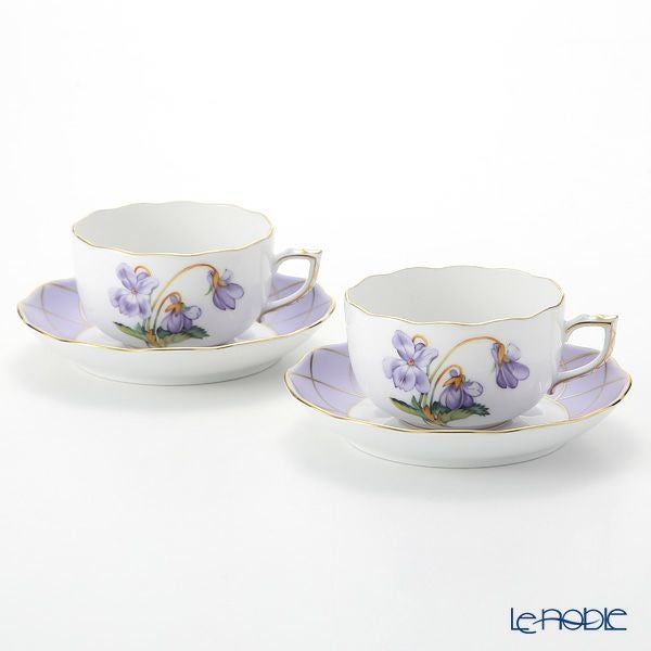 ヘレンド バイオレット リッチ VIOLET-RI ティーセット シリアルナンバー・証明書付 世界限定生産180点