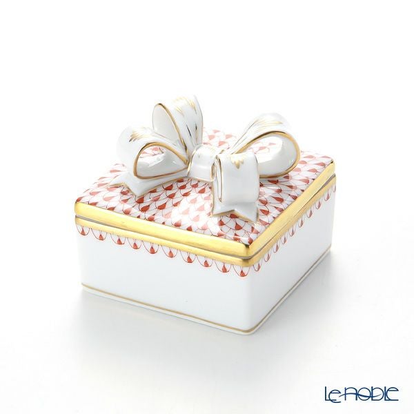 ヘレンド BVH-3-OR 06097-0-07 リボンボックス レッド 6.5cm