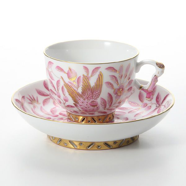ヘレンド シノワズリ（中国趣味）東方の楽園 ピンク ZOPA 03364-0-21 マンダリン ラージカップ＆ソーサー