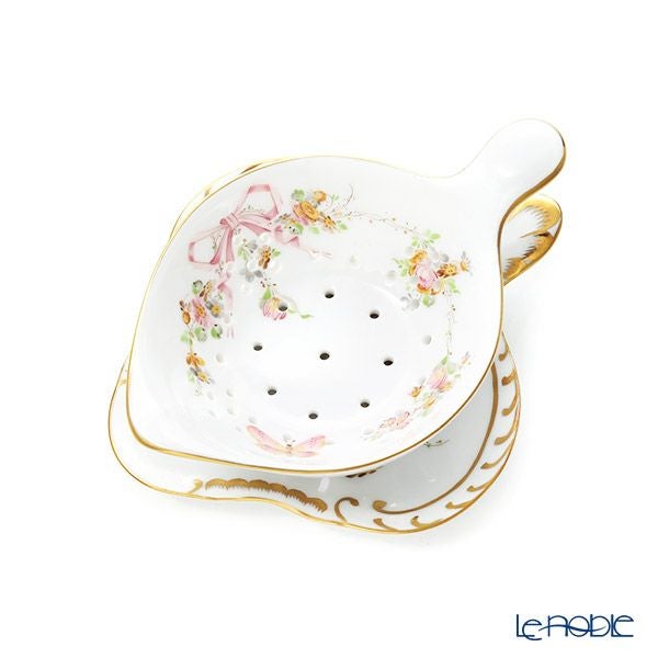 ヘレンド エデン・ローズドラジェ EDENP 02452-0-00 ティーストレーナ／トレイ