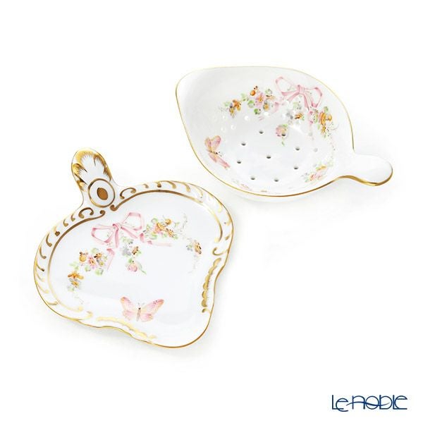 ヘレンド エデン・ローズドラジェ EDENP 02452-0-00 ティーストレーナ／トレイ