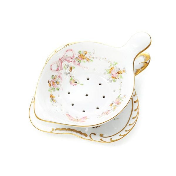 ヘレンド エデン・ローズドラジェ EDENP 02452-0-00 ティーストレーナ／トレイ