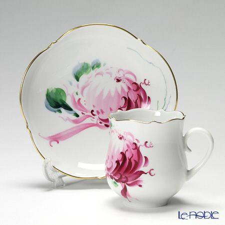 マイセン（Meissen） パープル菊 610710／23582 コーヒーカップ＆ソーサー 150ml