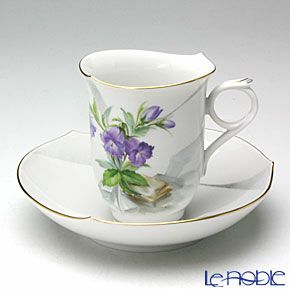 マイセン（Meissen） アルペンフローラ 616090／28582 コーヒーカップ＆ソーサー 180ml Motiv No.1 つりがね草