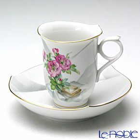 マイセン（Meissen） アルペンフローラ 616090／28582 コーヒーカップ＆ソーサー 180ml Motiv No.4 アルペンローズ