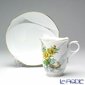 マイセン（Meissen） アルペンフローラ 616090／28582 コーヒーカップ＆ソーサー 180ml Motiv No.6 ピータービアード