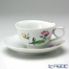 マイセン（Meissen） アルペンフローラ 616201／29633／03 ティーカップ＆ソーサー 170ml Motiv No.3 プリムラ（別名：サクラ草）